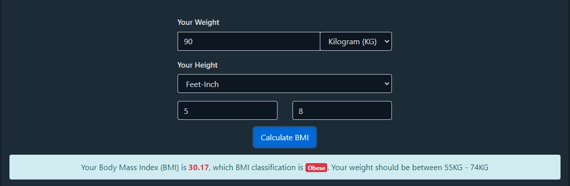BMI Calculator For All (Body Mass Index Calculator)