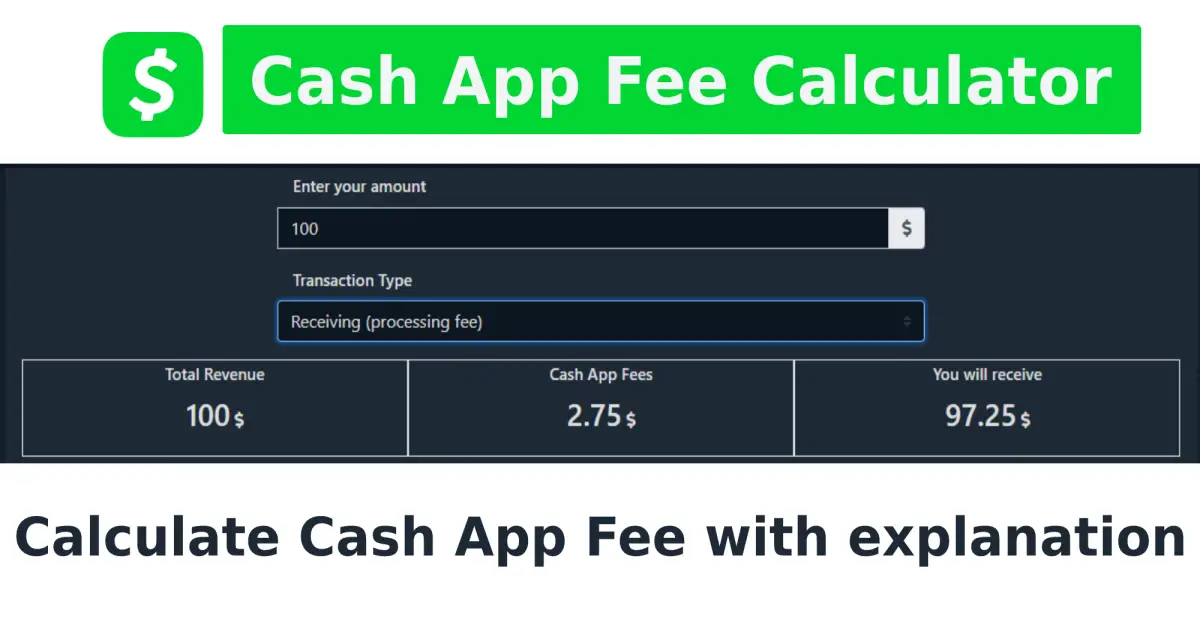 Cash App Fee Calculator Newisty