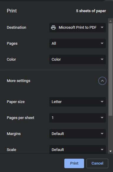 How to convert HTML webpage to PDF without using any third party tools, using browser