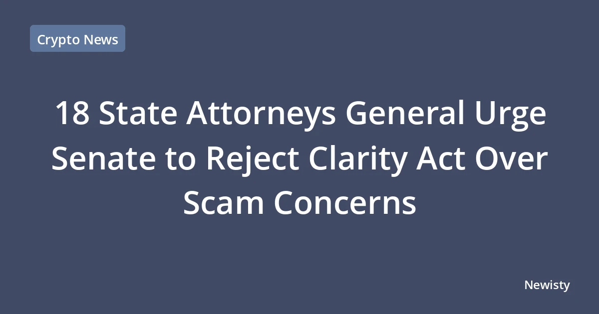 18 State Attorneys General Urge Senate to Reject Clarity Act Over Scam Concerns