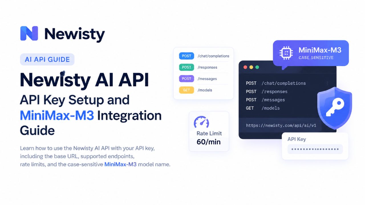 Newisty AI API: API Key Setup and MiniMax-M3 Integration Guide