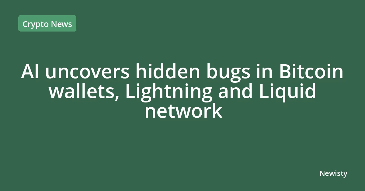 AI uncovers hidden bugs in Bitcoin wallets, Lightning and Liquid network
