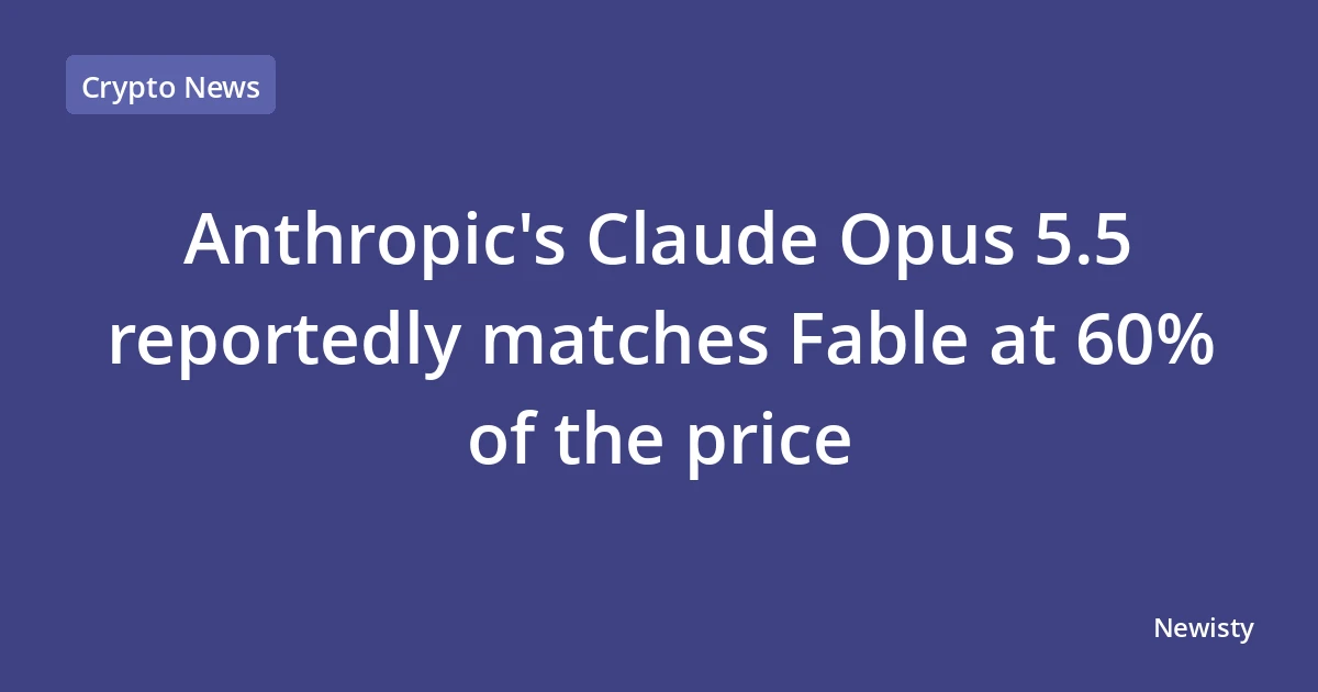 Anthropic's Claude Opus 5.5 reportedly matches Fable at 60% of the price