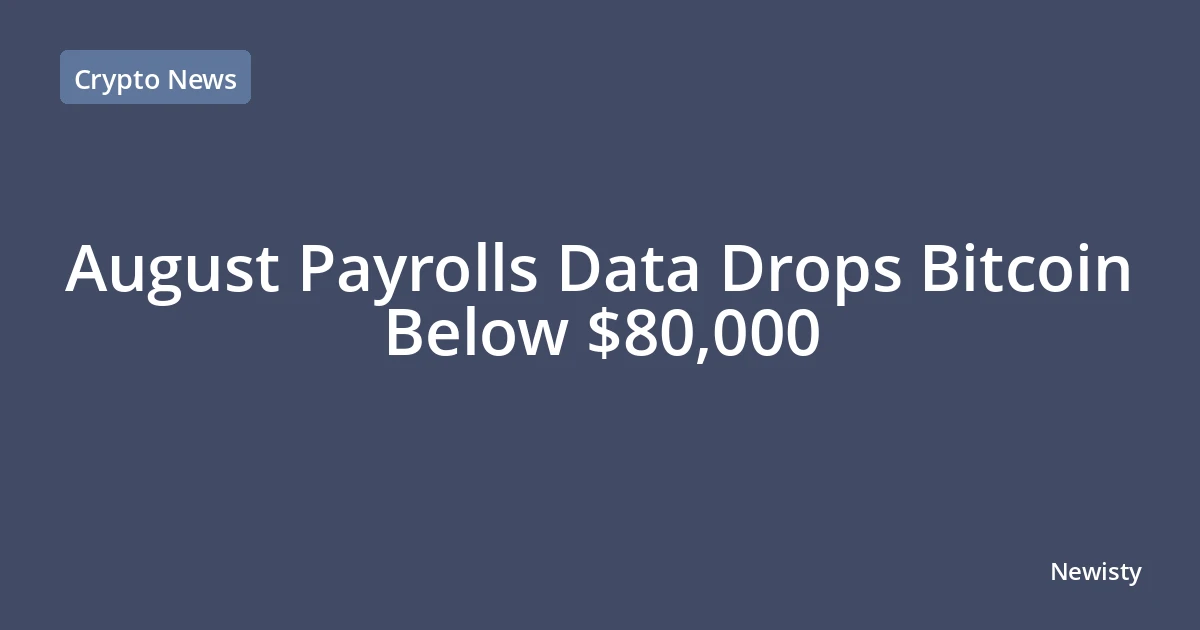 August Payrolls Data Drops Bitcoin Below $80,000