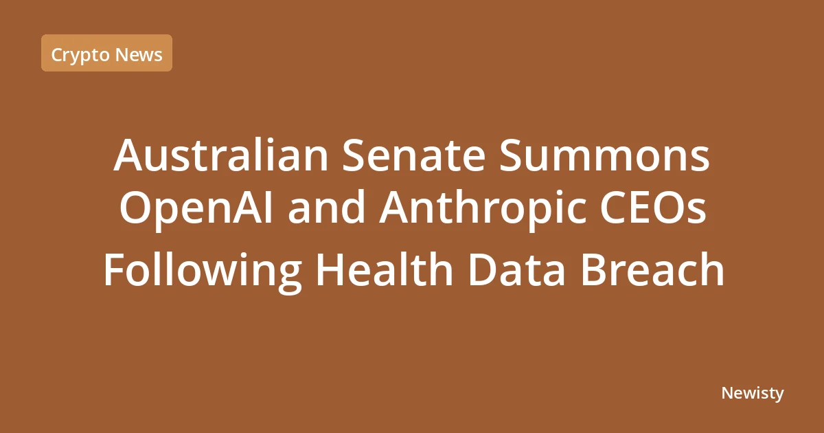 Australian Senate Summons OpenAI and Anthropic CEOs Following Health Data Breach