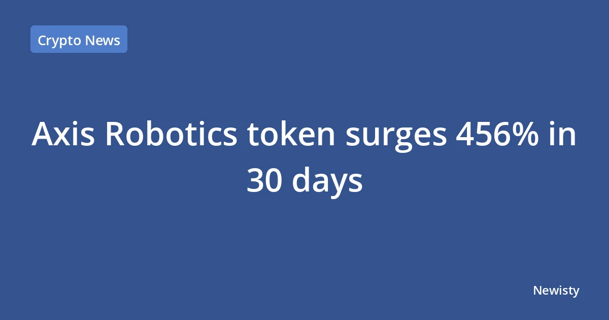 Axis Robotics token surges 456% in 30 days