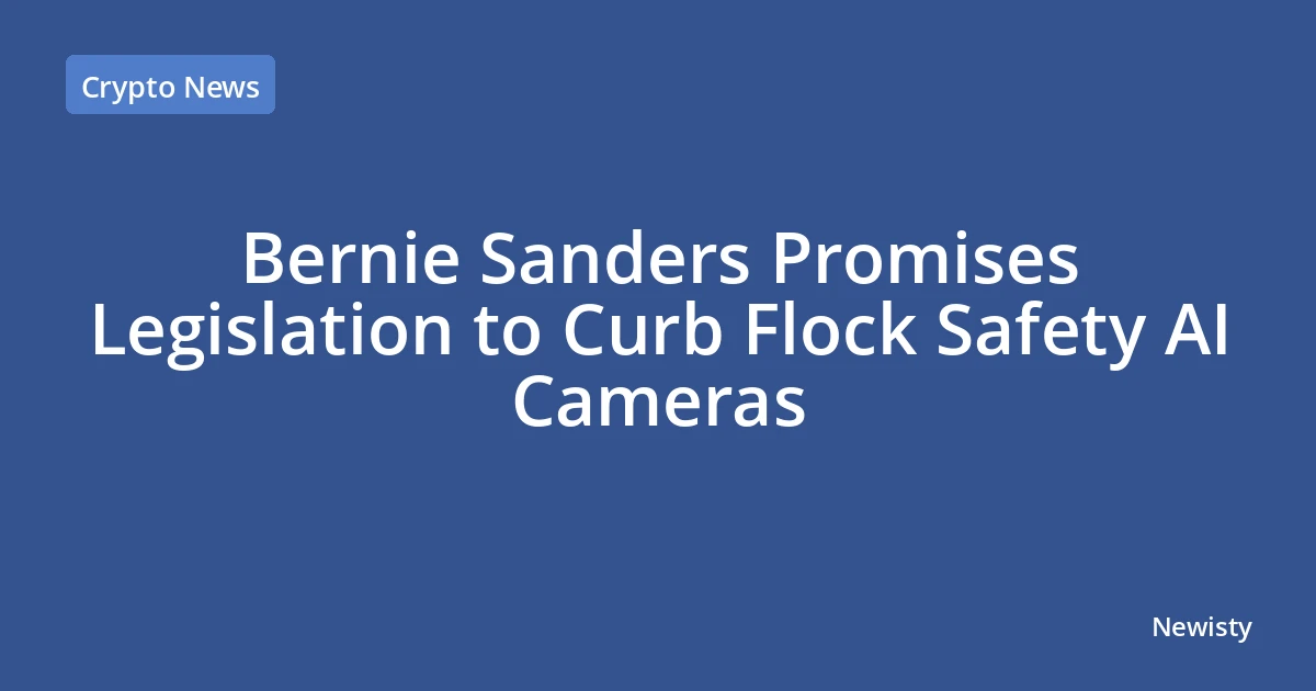 Bernie Sanders Promises Legislation to Curb Flock Safety AI Cameras