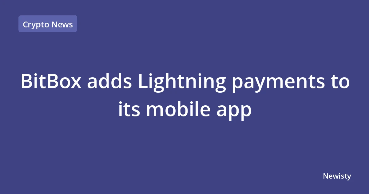 BitBox adds Lightning payments to its mobile app