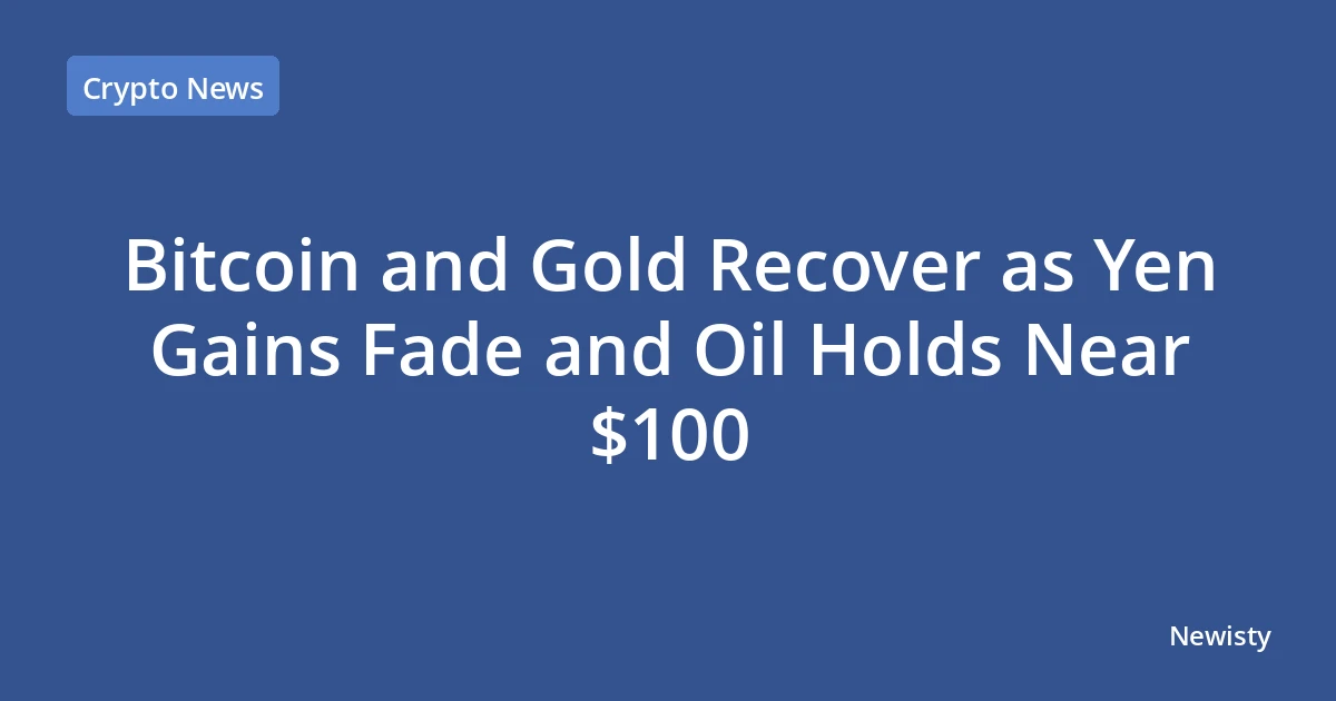 Bitcoin and Gold Recover as Yen Gains Fade and Oil Holds Near $100