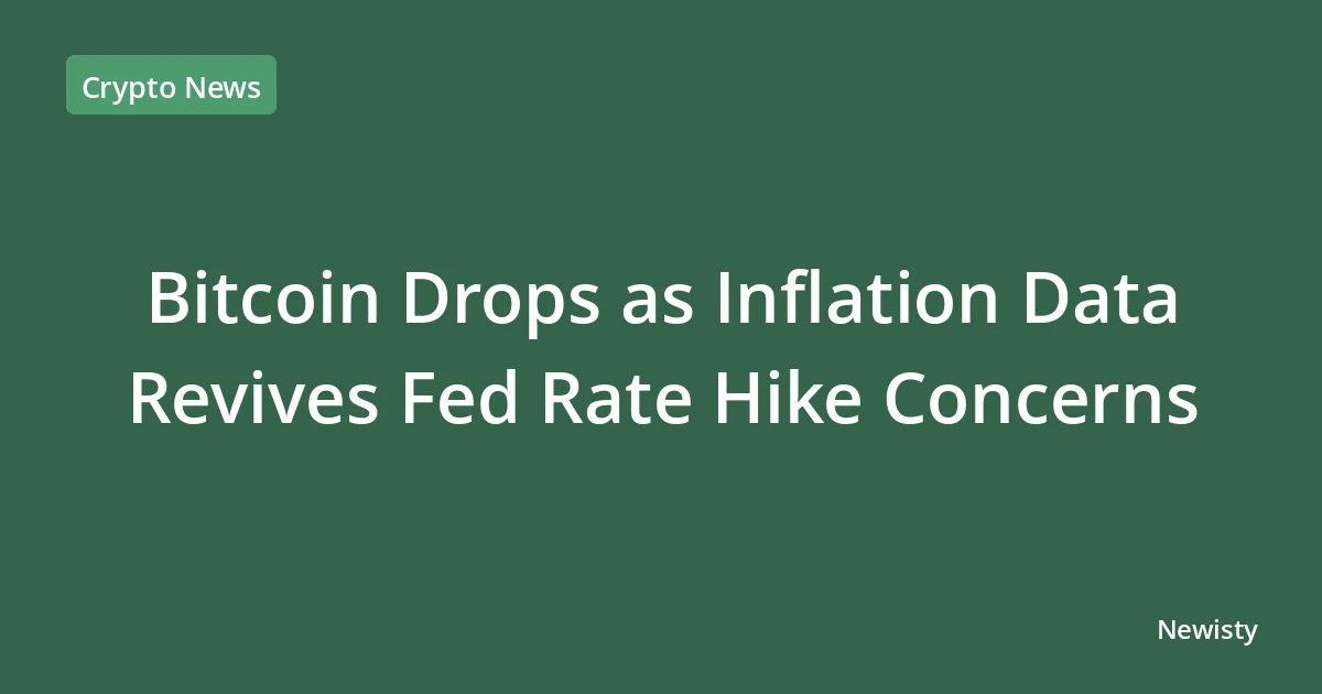 Bitcoin Drops as Inflation Data Revives Fed Rate Hike Concerns