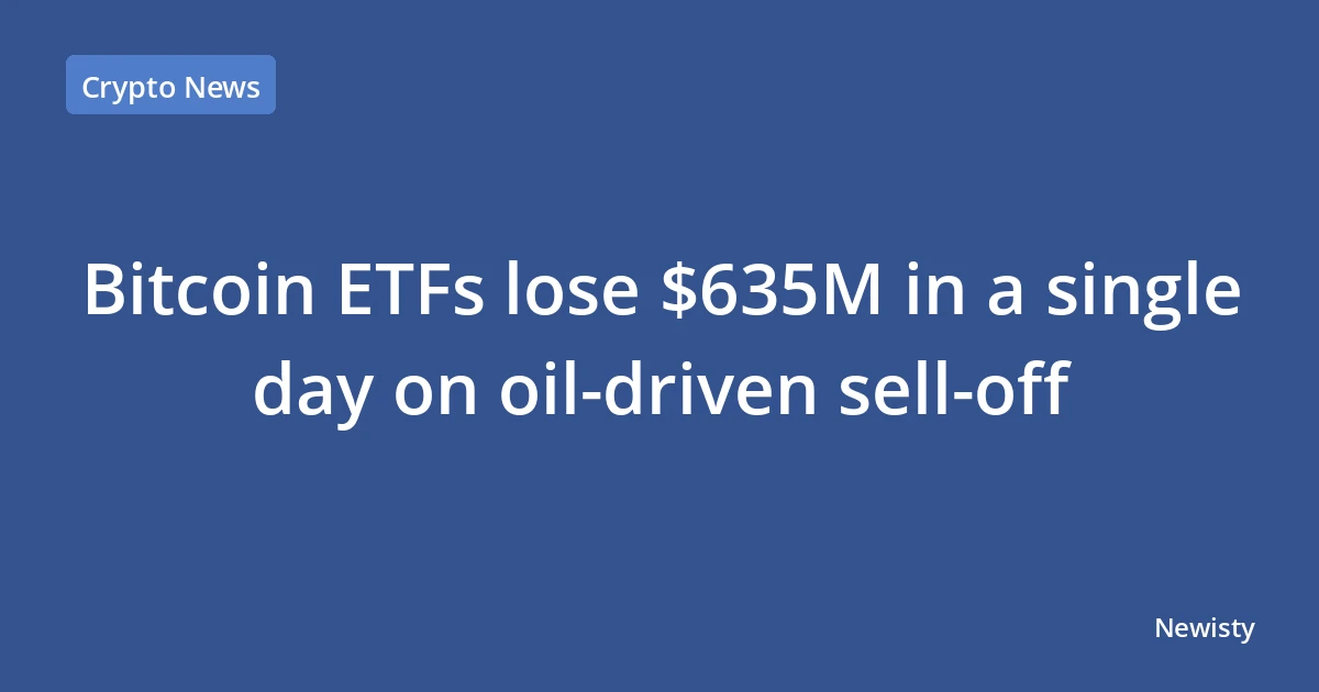 Bitcoin ETFs lose $635M in a single day on oil-driven sell-off
