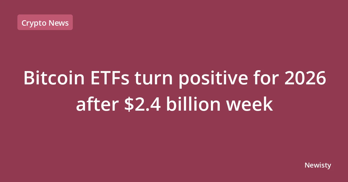 Bitcoin ETFs turn positive for 2026 after $2.4 billion week