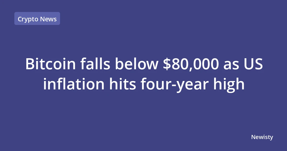 Bitcoin falls below $80,000 as US inflation hits four-year high