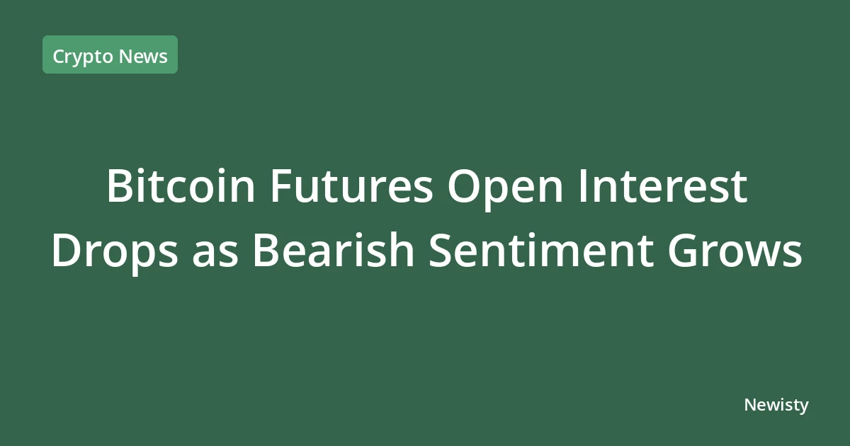 Bitcoin Futures Open Interest Drops as Bearish Sentiment Grows