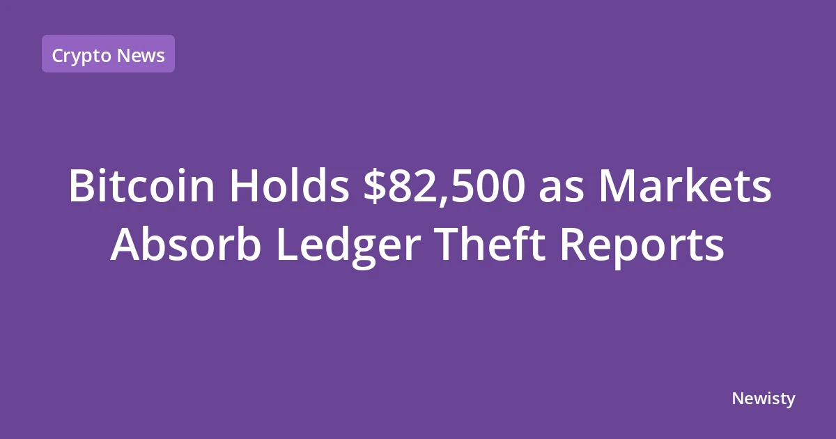 Bitcoin Holds $82,500 as Markets Absorb Ledger Theft Reports