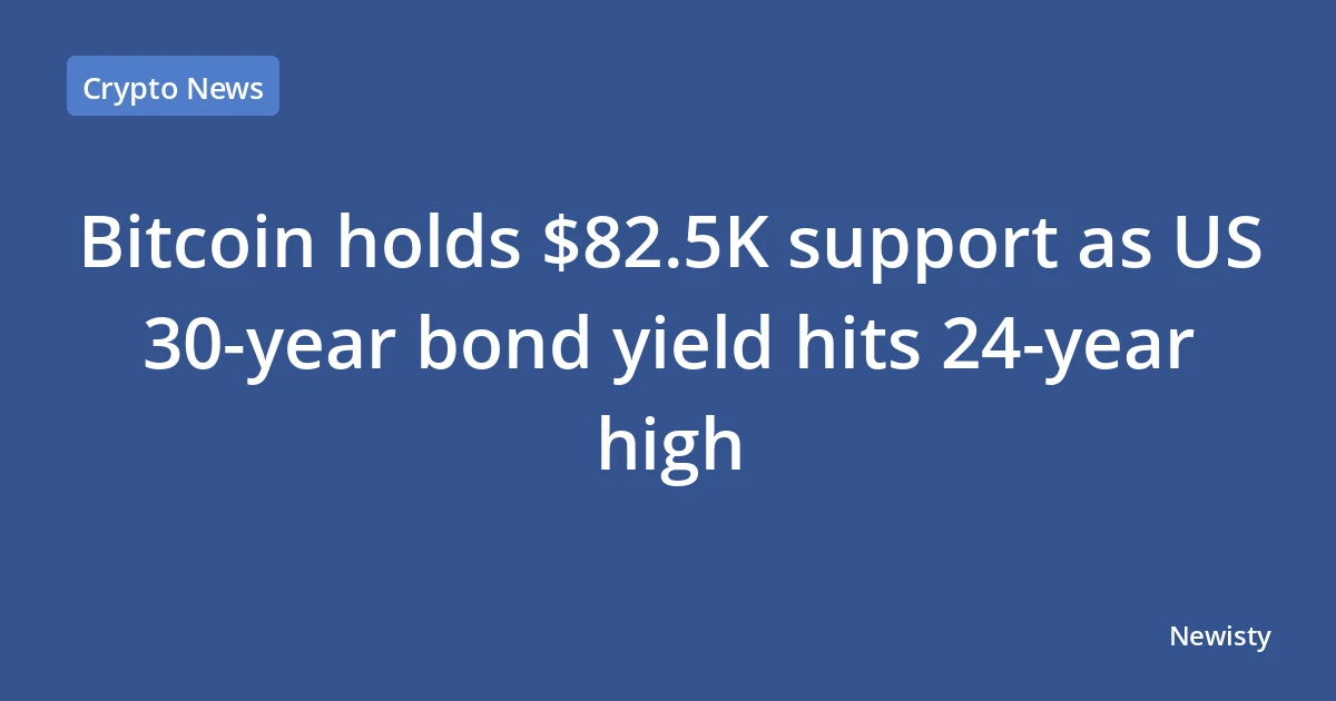 Bitcoin holds $82.5K support as US 30-year bond yield hits 24-year high