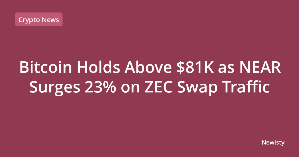Bitcoin Holds Above $81K as NEAR Surges 23% on ZEC Swap Traffic
