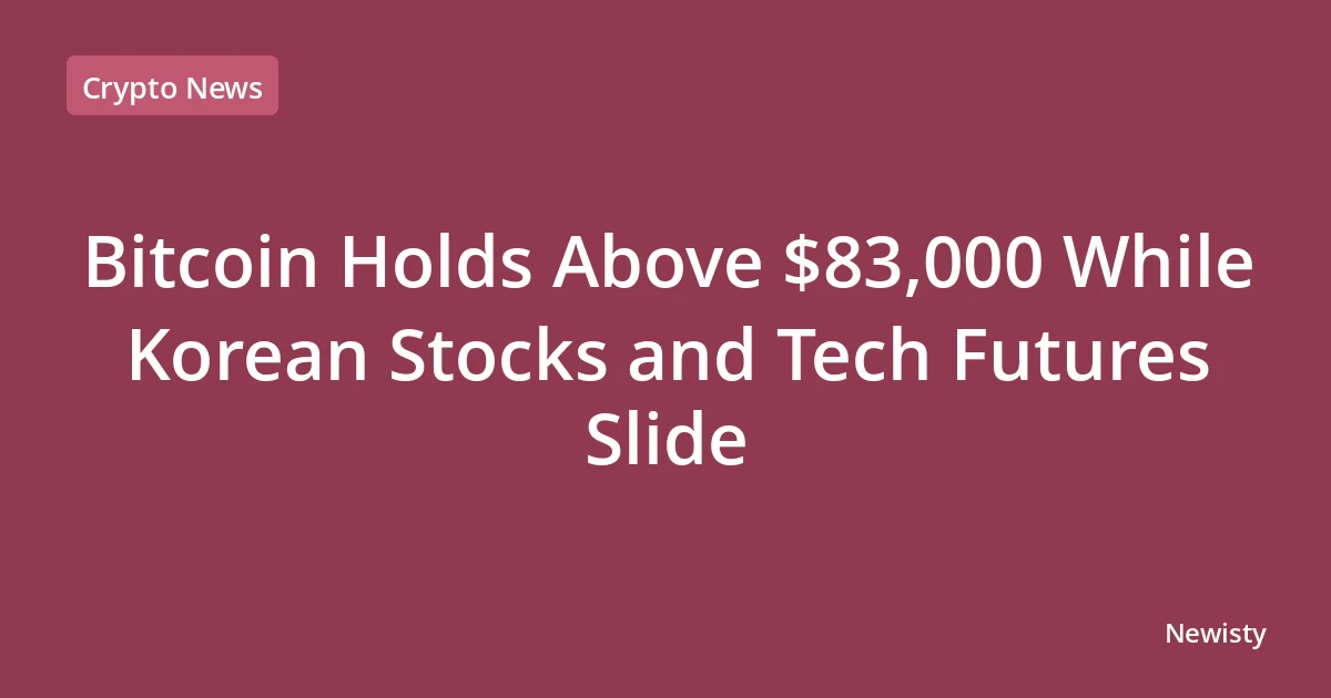 Bitcoin Holds Above $83,000 While Korean Stocks and Tech Futures Slide