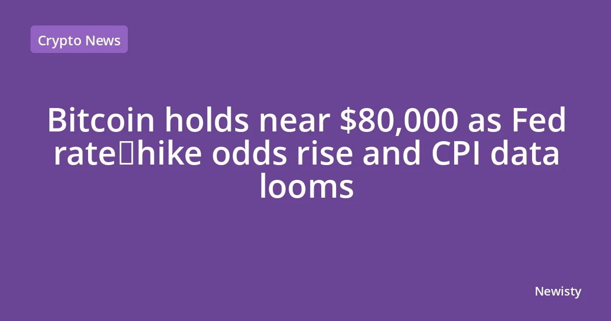 Bitcoin holds near $80,000 as Fed rate‑hike odds rise and CPI data looms