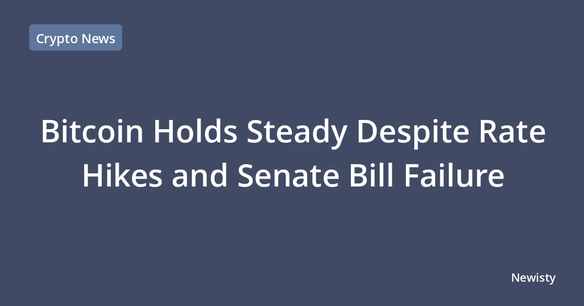 Bitcoin Holds Steady Despite Rate Hikes and Senate Bill Failure