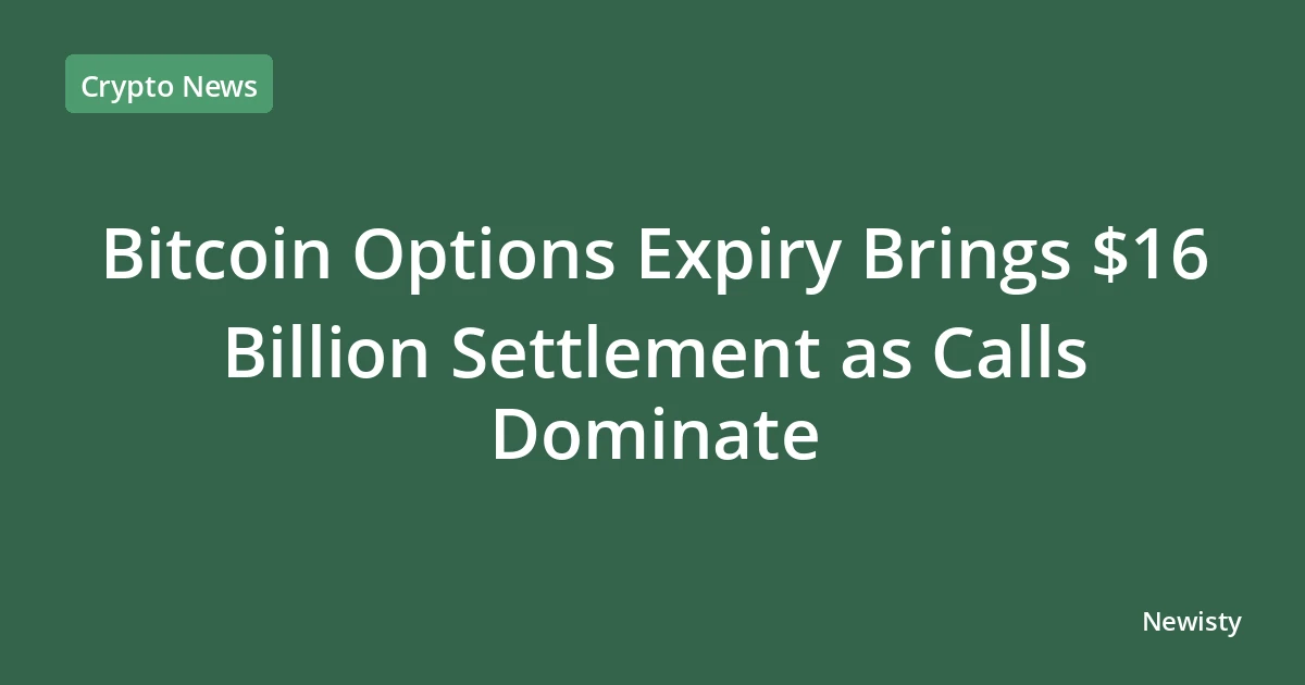 Bitcoin Options Expiry Brings $16 Billion Settlement as Calls Dominate