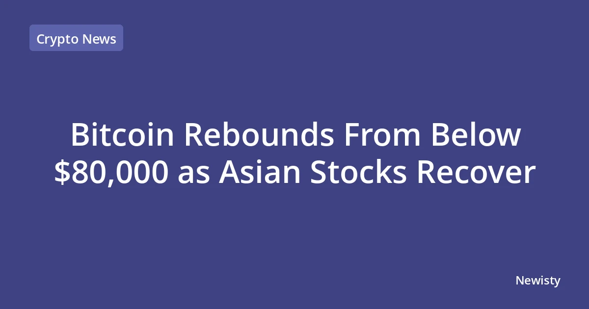 Bitcoin Rebounds From Below $80,000 as Asian Stocks Recover