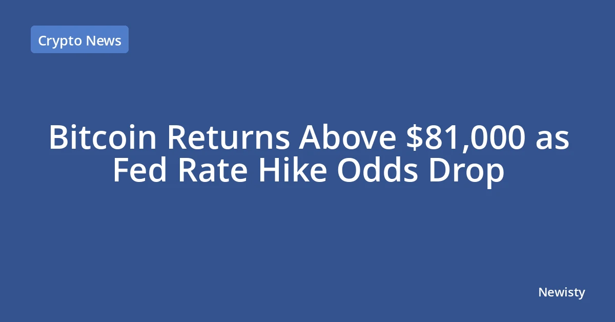 Bitcoin Returns Above $81,000 as Fed Rate Hike Odds Drop