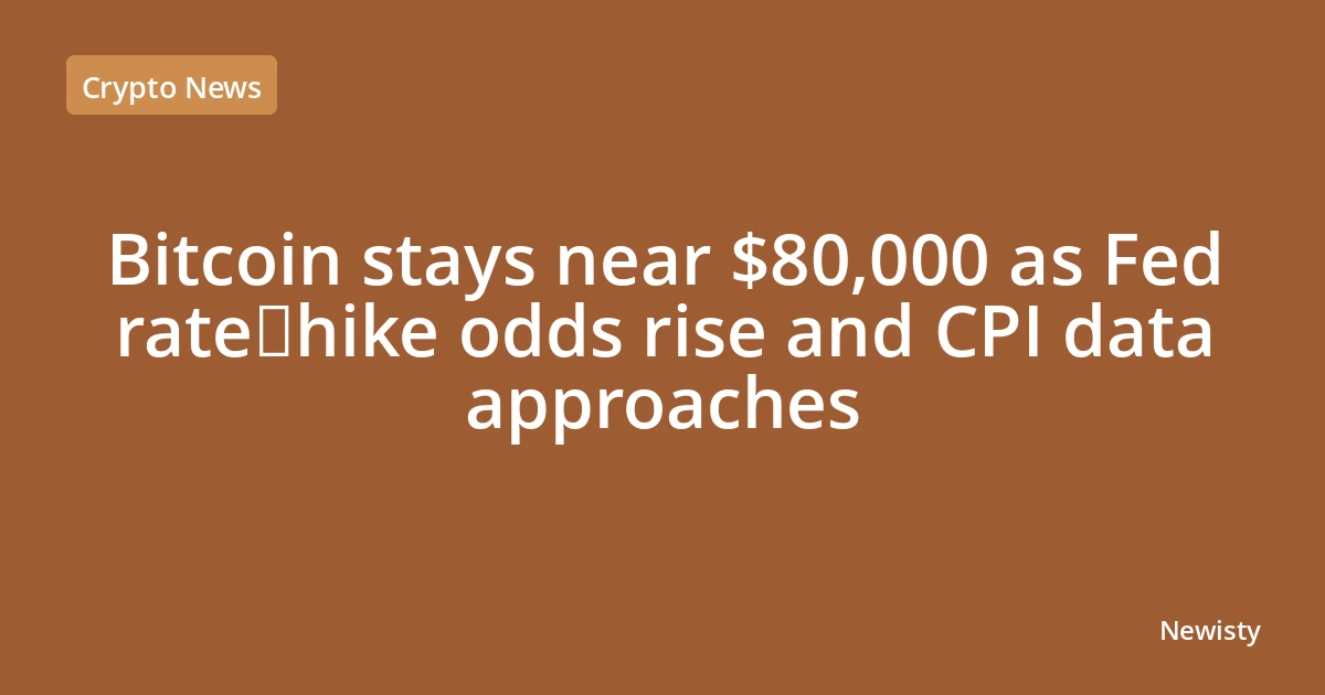 Bitcoin stays near $80,000 as Fed rate‑hike odds rise and CPI data approaches