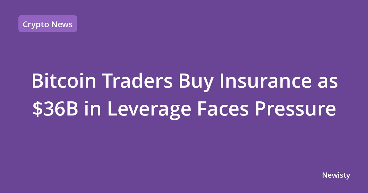 Bitcoin Traders Buy Insurance as $36B in Leverage Faces Pressure