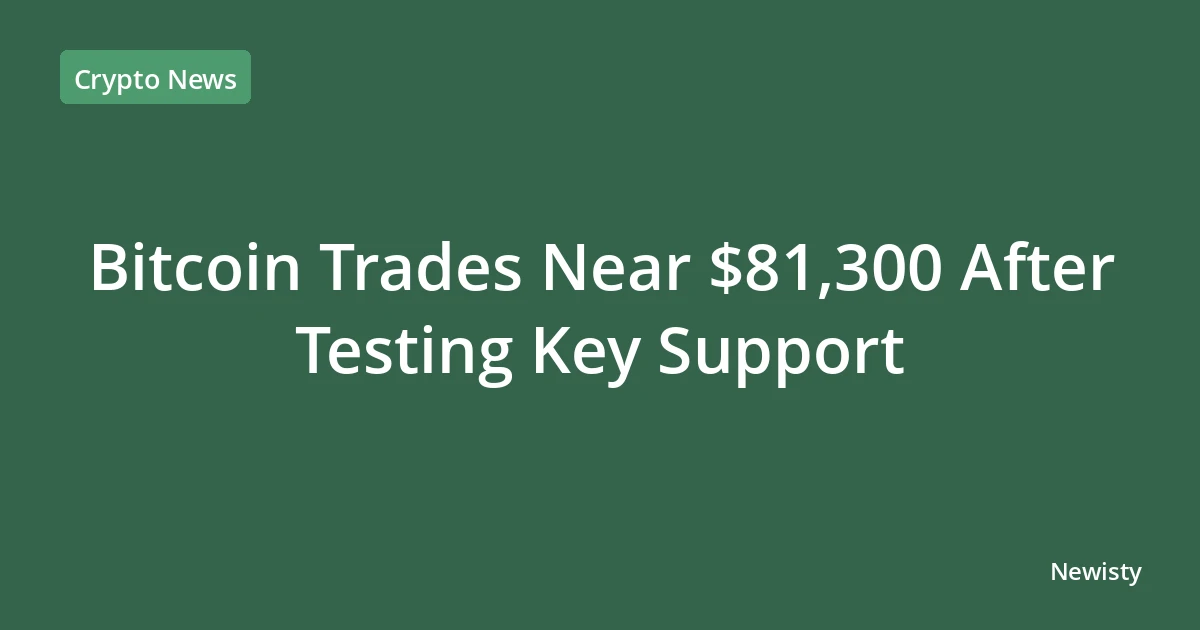 Bitcoin Trades Near $81,300 After Testing Key Support