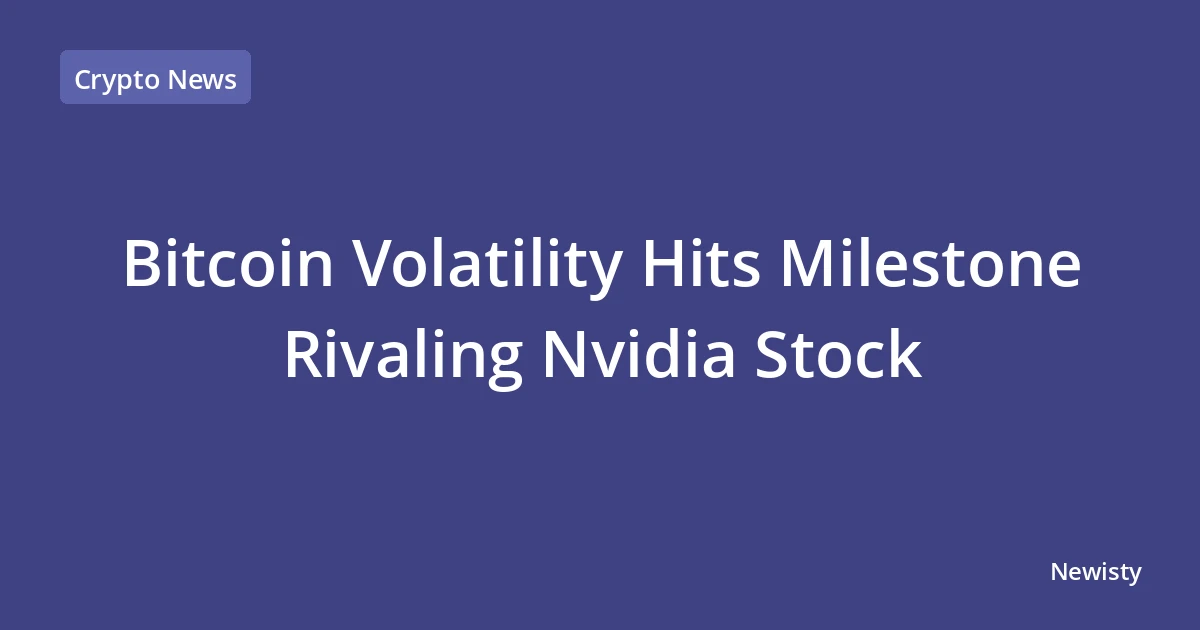 Bitcoin Volatility Hits Milestone Rivaling Nvidia Stock