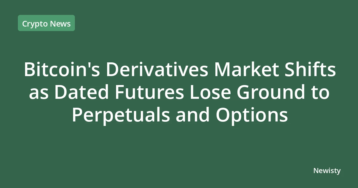 Bitcoin's Derivatives Market Shifts as Dated Futures Lose Ground to Perpetuals and Options