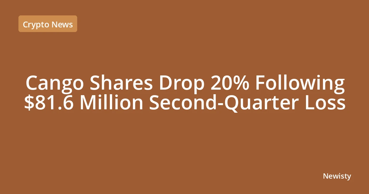 Cango Shares Drop 20% Following $81.6 Million Second-Quarter Loss