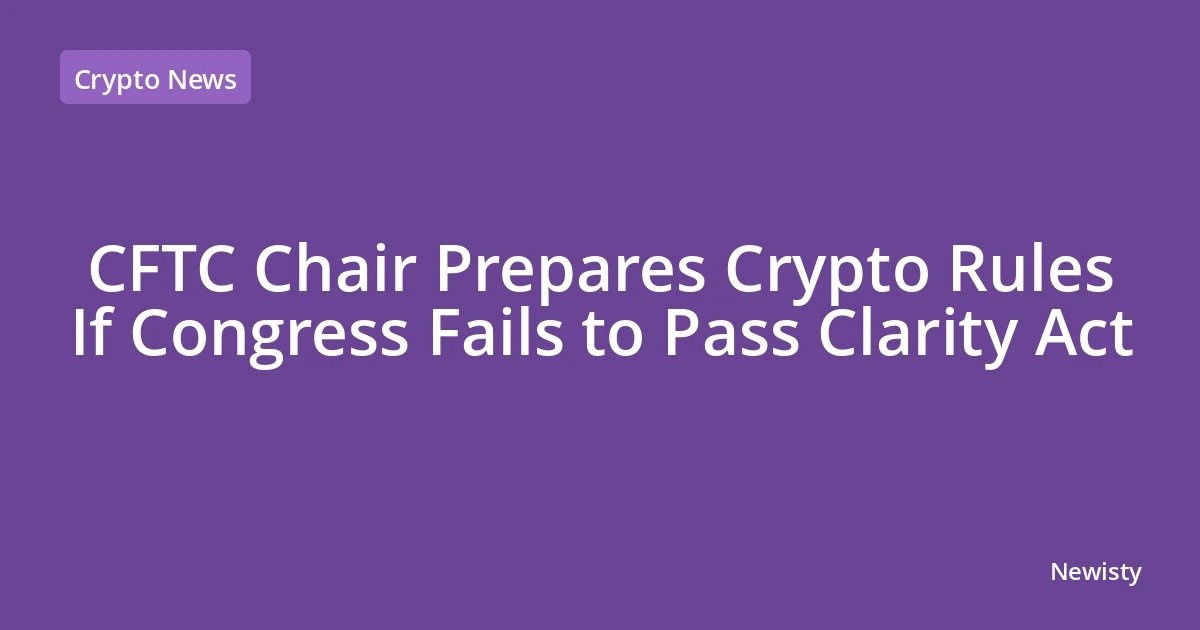CFTC Chair Prepares Crypto Rules If Congress Fails to Pass Clarity Act