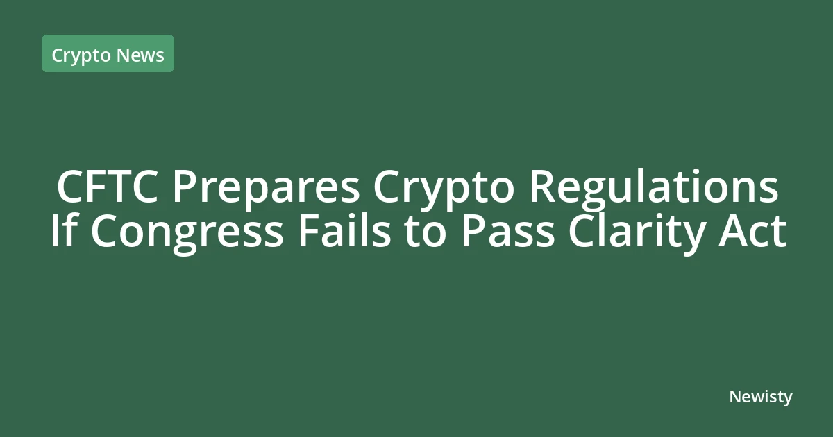 CFTC Prepares Crypto Regulations If Congress Fails to Pass Clarity Act