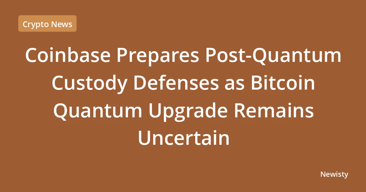 Coinbase Prepares Post-Quantum Custody Defenses as Bitcoin Quantum Upgrade Remains Uncertain