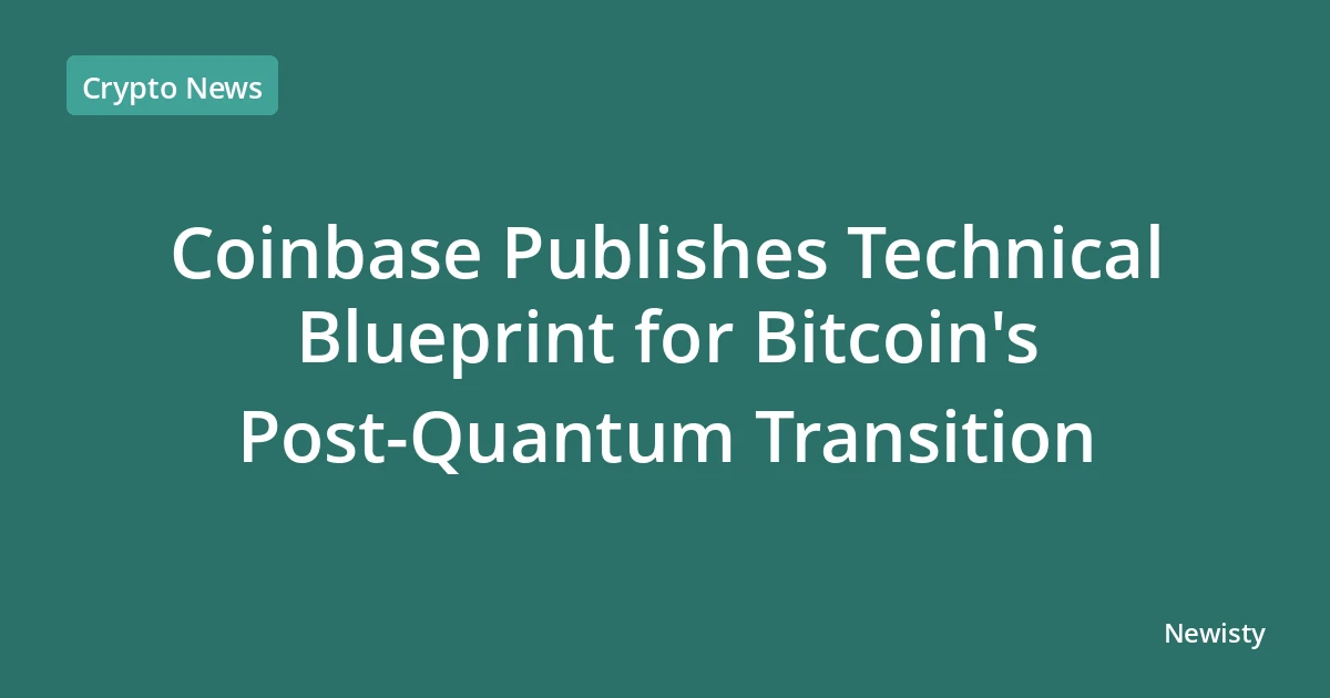 Coinbase Publishes Technical Blueprint for Bitcoin's Post-Quantum Transition
