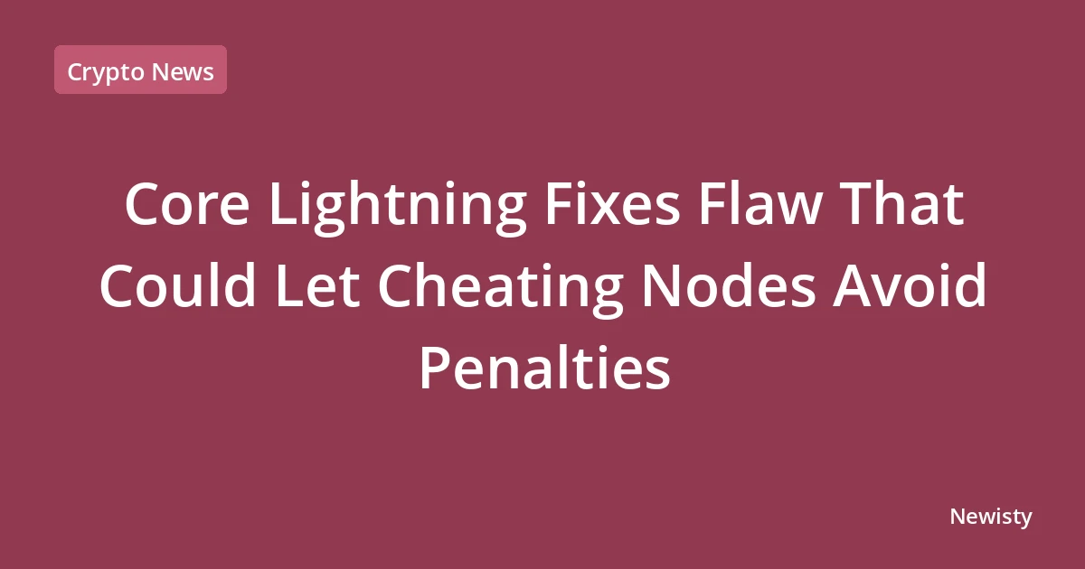 Core Lightning Fixes Flaw That Could Let Cheating Nodes Avoid Penalties