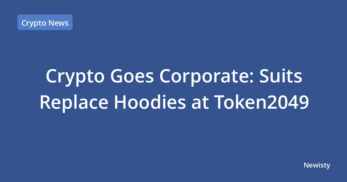 Crypto Goes Corporate: Suits Replace Hoodies at Token2049