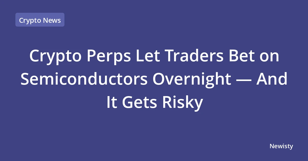 Crypto Perps Let Traders Bet on Semiconductors Overnight — And It Gets Risky