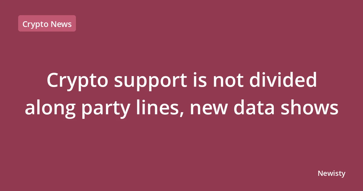 Crypto support is not divided along party lines, new data shows