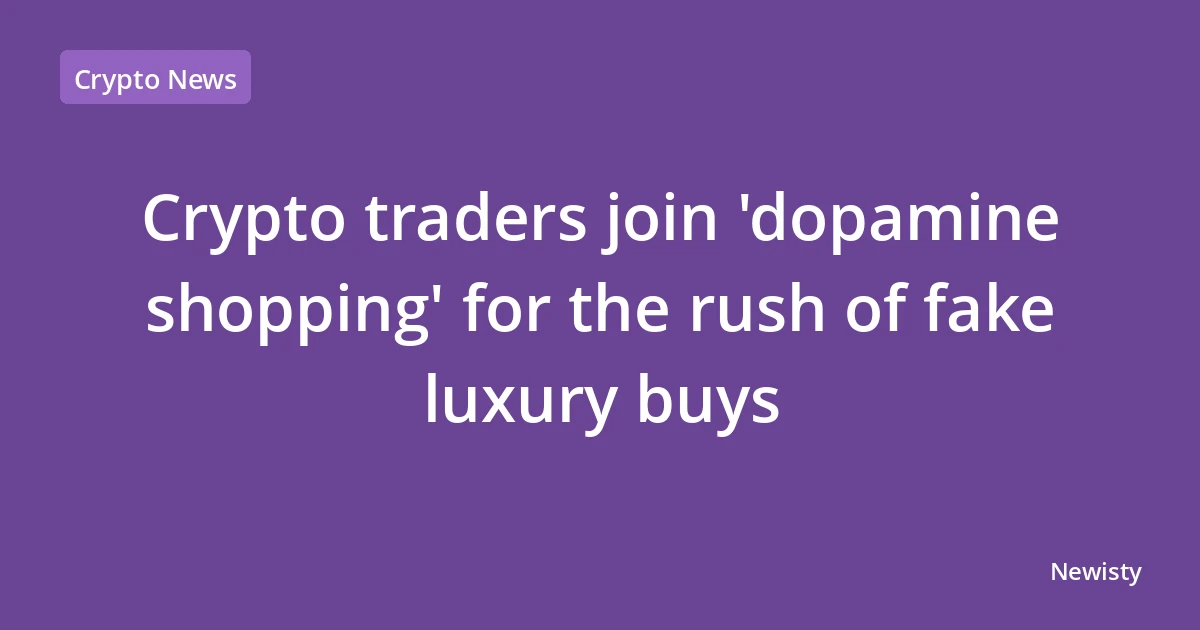 Crypto traders join 'dopamine shopping' for the rush of fake luxury buys