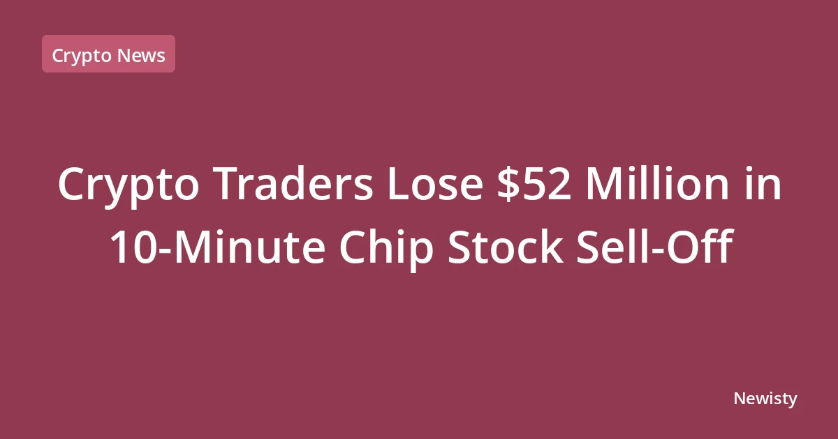 Crypto Traders Lose $52 Million in 10-Minute Chip Stock Sell-Off
