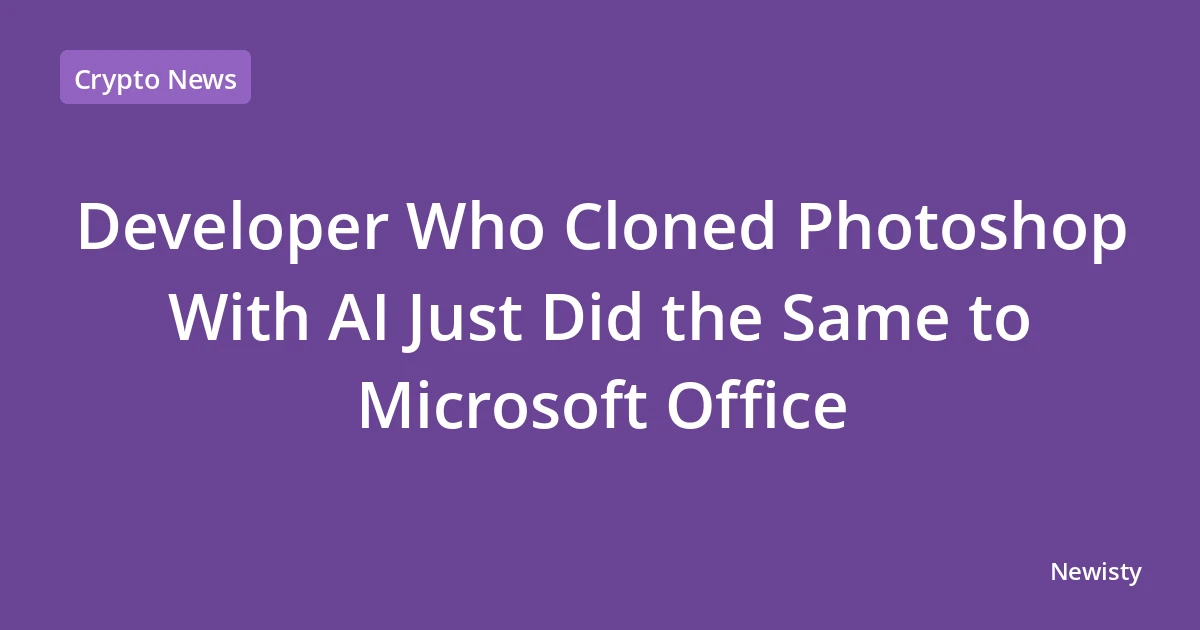 Developer Who Cloned Photoshop With AI Just Did the Same to Microsoft Office