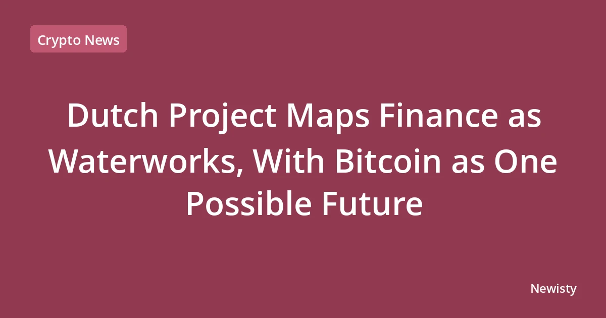 Dutch Project Maps Finance as Waterworks, With Bitcoin as One Possible Future
