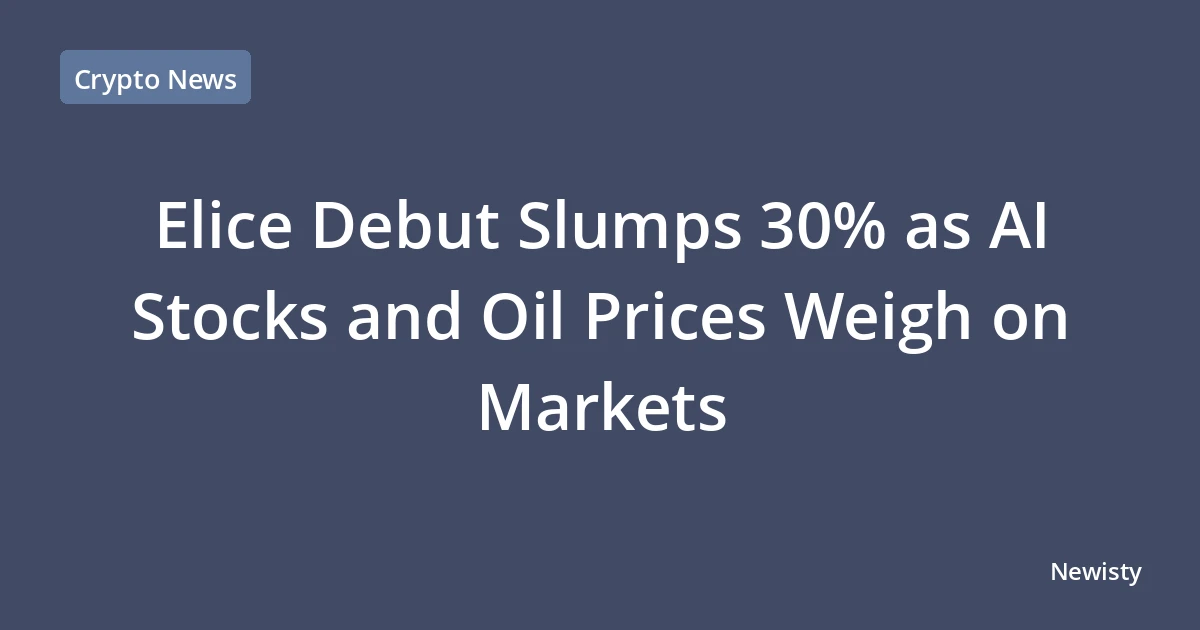 Elice Debut Slumps 30% as AI Stocks and Oil Prices Weigh on Markets