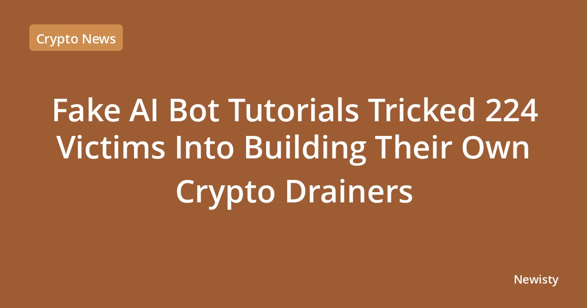 Fake AI Bot Tutorials Tricked 224 Victims Into Building Their Own Crypto Drainers