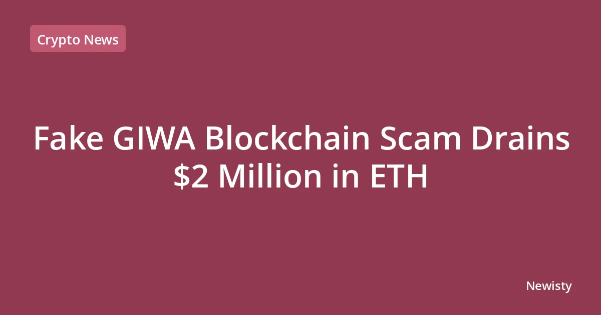 Fake GIWA Blockchain Scam Drains $2 Million in ETH