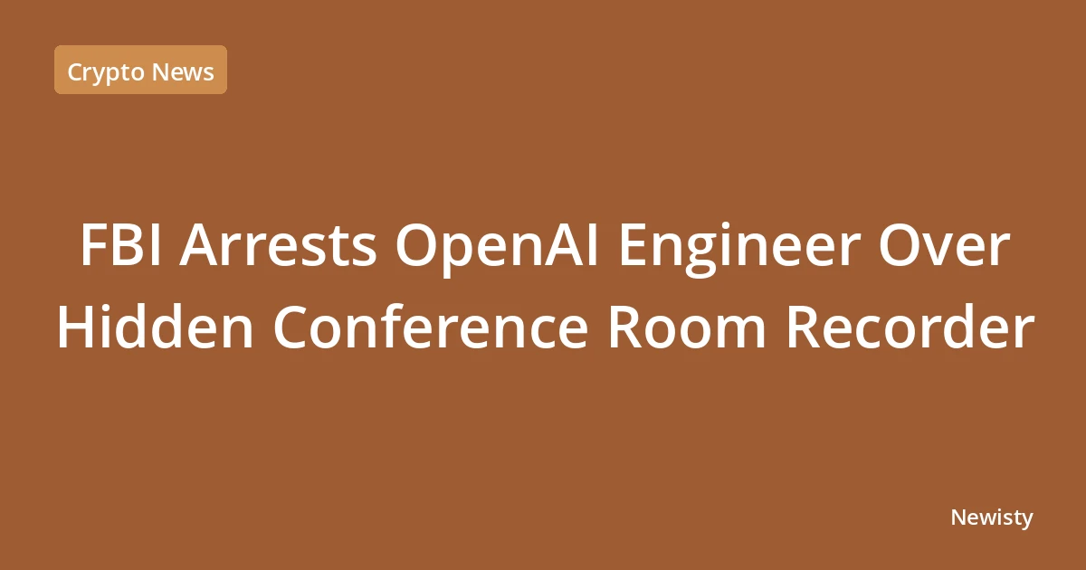 FBI Arrests OpenAI Engineer Over Hidden Conference Room Recorder