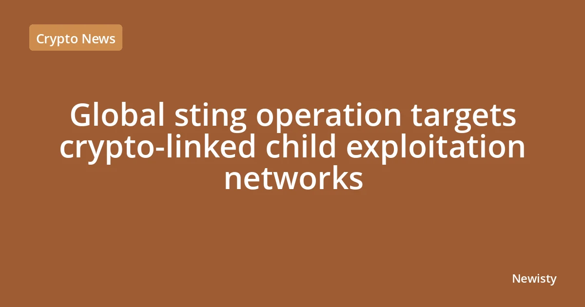 Global sting operation targets crypto-linked child exploitation networks